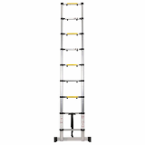 2_6m Aluminum Telescopic Ladder With Finger Gap And Stabiliz